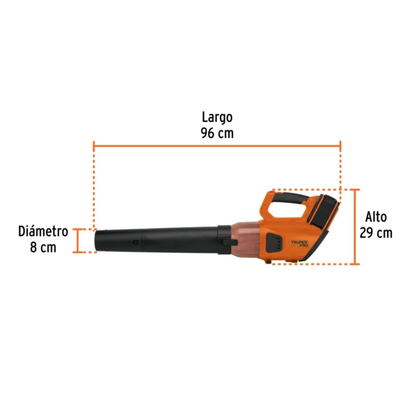 Sopladora inalámbrica 40V, 2 baterías 2Ah, 1 carg.dual